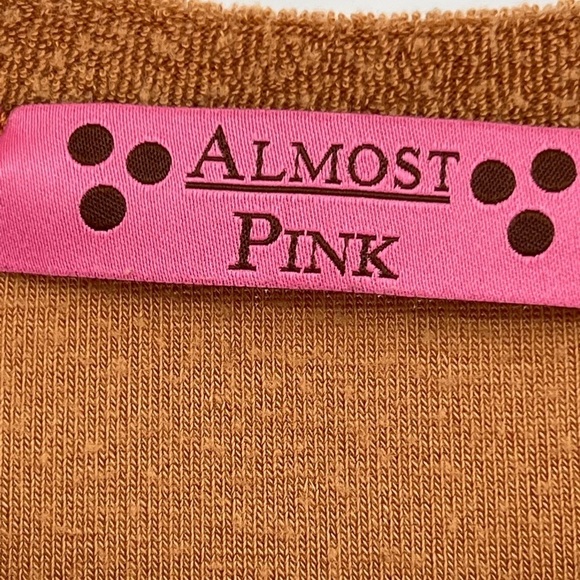 Almost Pink Terry Pullover Swimsuit Cover Size M - Picture 7 of 9